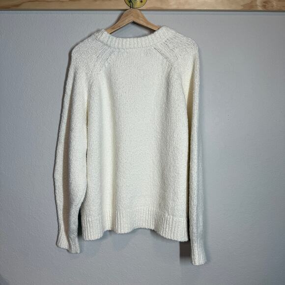 Women's Banana Republic Cream Pullover Nubby Long Sleeve Sweater Size‎ XXL NEW - Picture 6 of 7